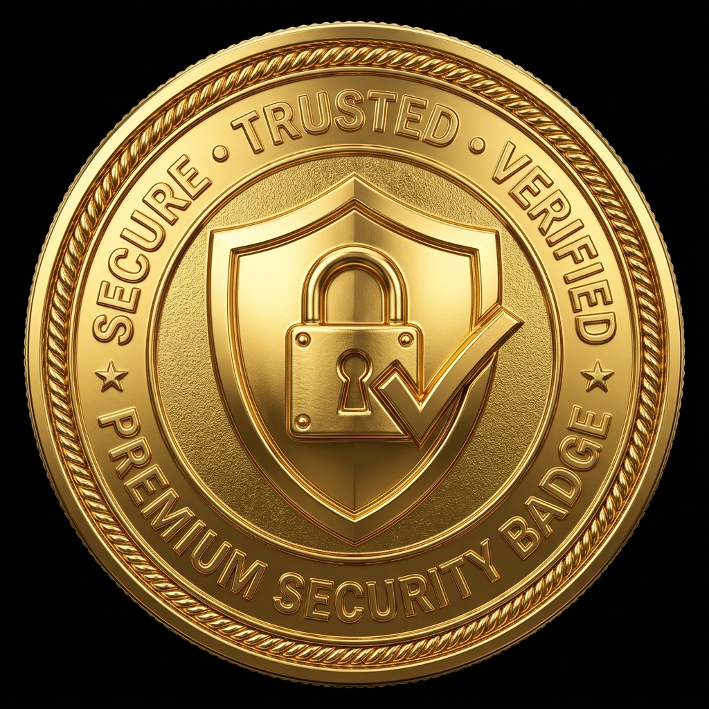Trusted & Secure 3D Gold Badge